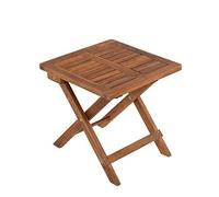 ESTEXO Table d'appoint en bois d'acacia - Table basse - Table de jardin pliante - Table de balcon - 40 x 40 cm