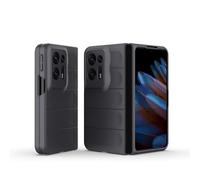 ESTH® Coque pour Oppo Find N2 avec Bouclier Résistant aux Germes, Coupe Fine, Texture Douce au Toucher, Étui Rigide en PC Antichoc et Anti-Rayures, Gris Foncé