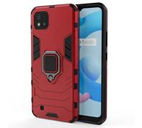 ESTH® Coque pour Realme C11 2021, [360° Support Rotatif] [5 Fois Qualité Militaire Anti-Chute Protection] Étui Housse PC et TPU, Rouge