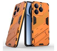 ESTH® Coque pour Realme C61 4G/Realme C63 4G avec Support Invisible [Qualité Militaire Anti-Chute Protection] [Fonction de Support de Voiture magnétique] Étui PC et TPU, Orange