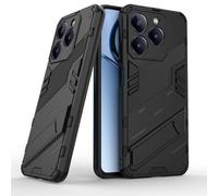 ESTH® Coque pour Realme C61 4G/Realme C63 4G avec Support Invisible [Qualité Militaire Anti-Chute Protection] [Fonction de Support de Voiture magnétique] Étui PC et TPU, Noir