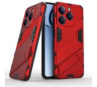 ESTH® Coque pour Realme C61 4G/Realme C63 4G avec Support Invisible [Qualité Militaire Anti-Chute Protection] [Fonction de Support de Voiture magnétique] Étui PC et TPU, Rouge