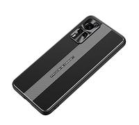 ESTH® Coque pour Vivo X60 Pro, Etui Protection en Silicone & Alliage D'aluminium, Housse Compatible avec Support de Voiture Magnétique, Noir