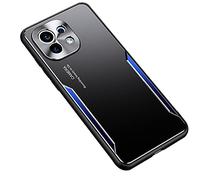 ESTH® Coque pour Xiaomi Mi 11 Lite | Mi 11 Lite 5G/11 Lite 5G NE Etui Protection en Silicone & Alliage D'aluminium, Heavy Duty Ultra Slim Antichoc Housse pour Xiaomi Mi 11 Lite 5G NE, Bleu