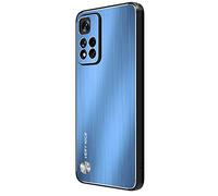 ESTH® Coque pour Xiaomi Poco M4 Pro 5G Etui Protection en Silicone & Alliage D'aluminium, Heavy Duty Ultra Slim Antichoc Housse pour Xiaomi Poco M4 Pro 5G, Bleu