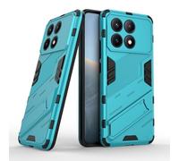 ESTH® Coque pour Xiaomi Poco X6 Pro 5G/Redmi K70E avec Support Invisible [Qualité Militaire Anti-Chute Protection] [Fonction de Support de Voiture magnétique] Étui PC et TPU, Bleu