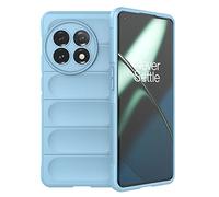 ESTH® Coque Silicone Liquide pour OnePlus 11 (Bleu Clair) avec Protection Anti-germes et Doublure Douce en Microfibre, Housse Full Body Protection Étui Antichoc