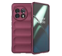 ESTH® Coque Silicone Liquide pour OnePlus 11 (Violet Foncé) avec Protection Anti-germes et Doublure Douce en Microfibre, Housse Full Body Protection Étui Antichoc