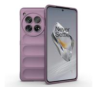 ESTH® Coque Silicone Liquide pour OnePlus 12 5G (Violet Clair) avec Protection Anti-germes et Doublure Douce en Microfibre, Housse Full Body Protection Étui Antichoc
