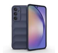 ESTH® Coque Silicone Liquide pour Samsung Galaxy A35 5G (Bleu Foncé) avec Protection Anti-germes et Doublure Douce en Microfibre, Housse Full Body Protection Étui Antichoc