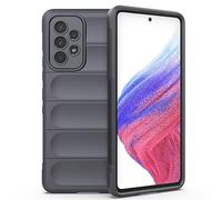 ESTH® Coque Silicone Liquide pour Samsung Galaxy A52s 5G/A52(4G/5G) (Gris Foncé) avec Protection Anti-germes et Doublure Douce en Microfibre, Housse Full Body Protection Étui Antichoc
