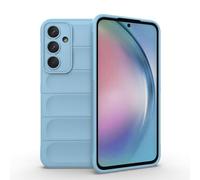 ESTH® Coque Silicone Liquide pour Samsung Galaxy A55 5G (Bleu Clair) avec Protection Anti-germes et Doublure Douce en Microfibre, Housse Full Body Protection Étui Antichoc