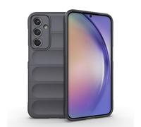 ESTH® Coque Silicone Liquide pour Samsung Galaxy M35 5G (Gris Foncé) avec Protection Anti-germes et Doublure Douce en Microfibre, Housse Full Body Protection Étui Antichoc