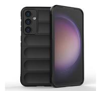 ESTH® Coque Silicone Liquide pour Samsung Galaxy S23 FE 5G (Noir) avec Protection Anti-germes et Doublure Douce en Microfibre, Housse Full Body Protection Étui Antichoc