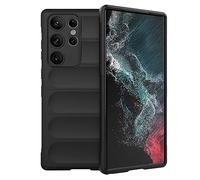 ESTH® Coque Silicone Liquide pour Samsung Galaxy S23 Ultra 5G (Noir) avec Protection Anti-germes et Doublure Douce en Microfibre, Housse Full Body Protection Étui Antichoc