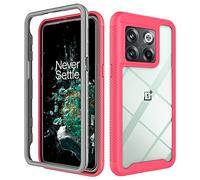 ESTH® Coque Transparente pour OnePlus 10T Antichoc Housse Full Body Protection, Étui Antipoussière Incassable [sans Protecteur D'écran], Rose