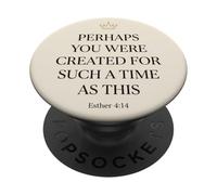 Esther 4:14 Couronne Bible Verse Faith Women PopSockets PopGrip Adhésif