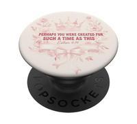 Esther 4 14 Couronne Florale avec Verset chrétien PopSockets PopGrip Adhésif