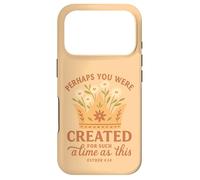 Esther 4:14 Created for A Time As This Crown Floral Coque pour iPhone 17 Pro