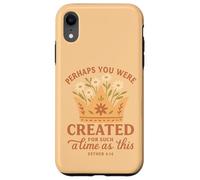 Esther 4:14 Created for A Time As This Crown Floral Coque pour iPhone XR