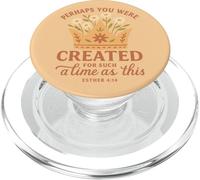 Esther 4:14 Created for A Time As This Crown Floral PopSockets PopGrip pour MagSafe