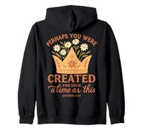 Esther 4:14 Created for A Time As This Crown Floral Sweat à Capuche