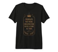 Esther Bible Verse Christian Faith Citation Couronne Floral T-Shirt Haut de Gamme