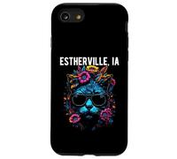 Estherville IA Lunettes de Soleil Motif Chat et Fleurs Coque pour iPhone SE (2020) / 7/8