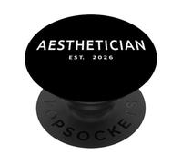 Esthéticienne Est. 2026 Nouveau spécialiste des Soins de la Peau Graduation PopSockets PopGrip Adhésif