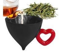 esthétique - 9,8 x 14,3 x 8,5 cm, réutilisable en forme de cône en céramique de 120 ml, à thé mignonne, à café pour boissons quotidiennes, cadeaux | Femmes Amis Noël Saint Vale