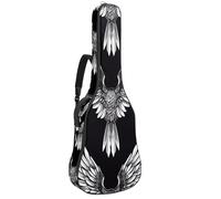 Esthétique Angel Wings Sac pour guitare acoustique de 104 à 106,7 cm avec bandoulière réglable et crochet arrière, convient pour guitares électriques, basses, guitares classiques, ukulélés, Ailes