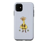 Esthétique Cowboy Goose Cute Duck Scooter Bleu Rayures Farmer Coque pour iPhone 11
