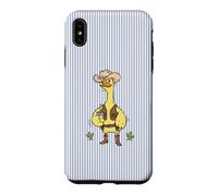 Esthétique Cowboy Goose Cute Duck Scooter Bleu Rayures Farmer Coque pour iPhone XS Max