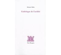 Esthétique de l’aridité - Richard Millet - Fata Morgana - broché - Roman