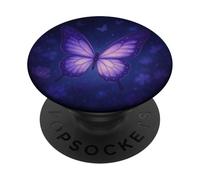 Esthétique de Nuit Papillon Violet PopSockets PopGrip Adhésif