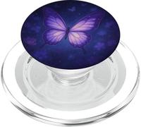 Esthétique de Nuit Papillon Violet PopSockets PopGrip pour MagSafe