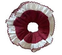 Esthétique Dentelle Fissures Élastiques Double Couche Cordes de Cheveux Fête de Mariage Plage Chapeaux Gros Buns Cheveux Élastique pour Formel