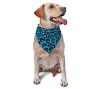 Esthétique du Guépard Bleu Et Noir Bandanas Chien Chats Unique Style Écharpe Triangulaire Doux Et Confortable Serviettes Triangle pour Animaux Petite, Moyenne Et Grande Taille