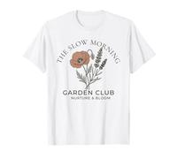 Esthétique Garden Club Poetcore Botanical Poppy Lavande T-Shirt
