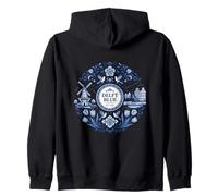 Esthétique néerlandaise Bleu de Delft Classique Sweat à Capuche