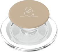 Esthétique One Line Art Fantôme et Café - Beige PopSockets PopGrip pour MagSafe
