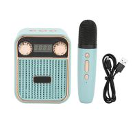 Esthétique rétro, mini-enceinte stéréo, batterie rechargeable intégrée pour une écoute portable sans fil