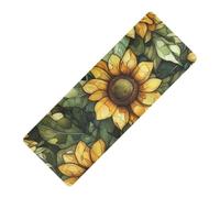 Esthétique Tournesol Wasteland Tapis de yoga portable imprimé pour salle de sport à domicile, caoutchouc naturel antidérapant, avec sacs tapete para ejercicio 180,3 x 66 cm