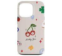 Esthétique Vintage Y2K Cherry Ball 8 Lucky Girl 777 Mignon Coque pour iPhone 13 Pro