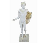 Estía Creations Apollo Statue grec ancien Dieu du soleil et Poésie Sculpture vieilli