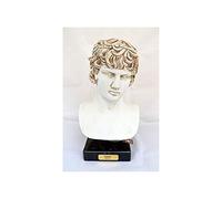 Estia Creations Statue Antinous Antinoos Buste Blanc Le favori de l'empereur Hadrien