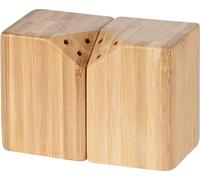 ESTIA | Salière à épices - set de 2 - 5 x 5 x 7 cm - Salière et poivrière - Bambou