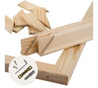 Estika Châssis pour toile - 100 x 100 cm, Epaisseur: 2 cm - Baguettes en bois à monter soi-même, 8 cales en bois pour tendre la toile