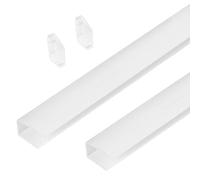 Estika Lot de 2 Rails de Guidage - 80 cm - Blanc - Plastique - pour Store occultant, Brise-Vue et Store Thermique