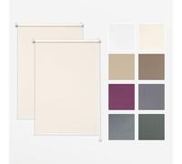 Estika Lot de Deux Stores intérieurs sans perçage - Perle 70 x 220 cm - 2X Stores montés sans perçage, intimité, Protection Solaire
